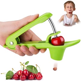 Kirschentkerner Edelstahl, Kirschkernentferner, Kirschenentkerner, Kirschentsteiner, Entkerner Kirschen, Entsteiner Kirschen, Kirschen Entkerner, Für Schnell Entfernen Früchtsteinen(Grün)