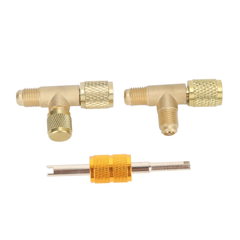 1/4in Valves Core Brass Tee Adapter Quick Coupler Access Tee