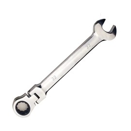 Vokenforu 22mm Flex-Head Ratchet Spanner, Metric Wrench, Chrome Vanadium Steel, Ratcheting Combination Tool for Car Bicycle Repair at Home Workshop
