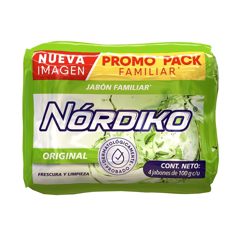 NORDIKO Original 4 Pack Jabón En Barra Frescura y Limpieza
