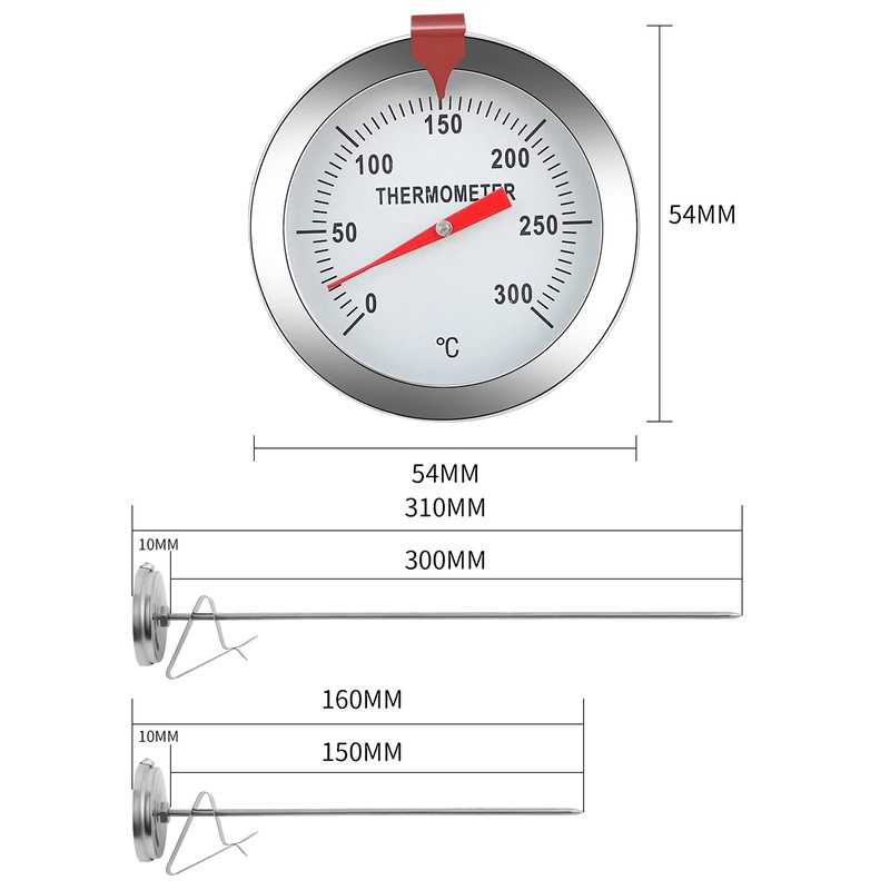 Oil Thermometer, Cooking Tempura Thermometer, Cooking, Waterproof, Digital Thermometer, Meat,