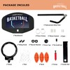 Universal Adjustable Trampoline Basketball Hoop Set, with 3 Mini Balls