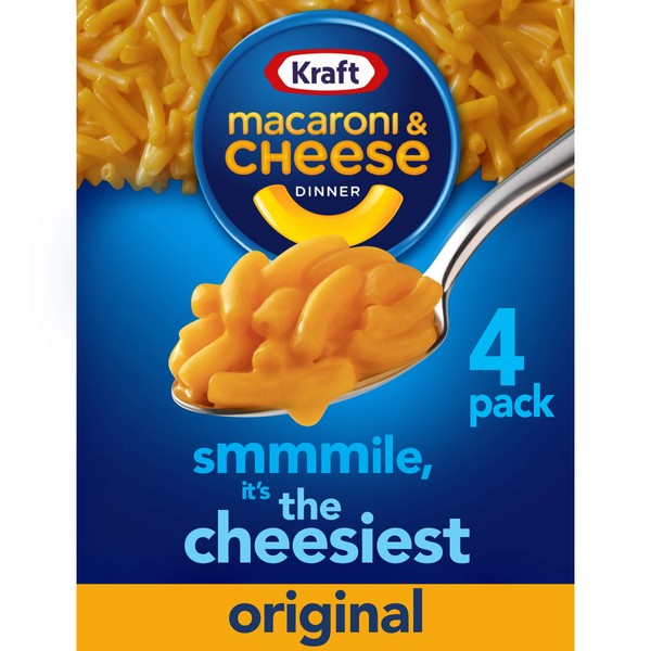 Kraft Original Flavor Macaroni and Cheese Meal (7.25 oz Boxes, Pack of 4)