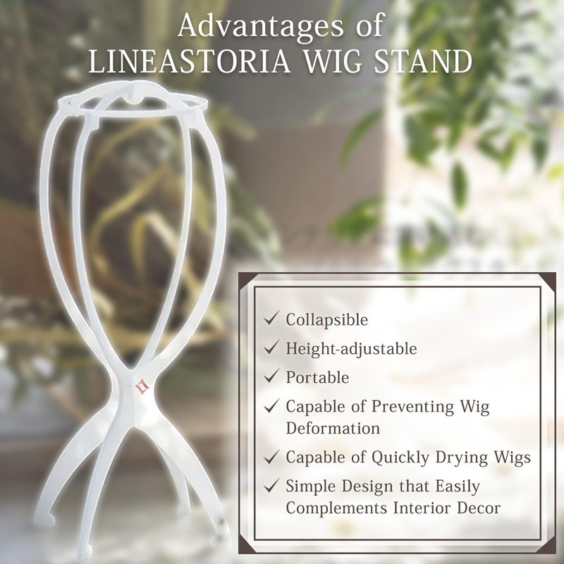 LINEASTORIA Wig Stand - Compact and easy to carry -