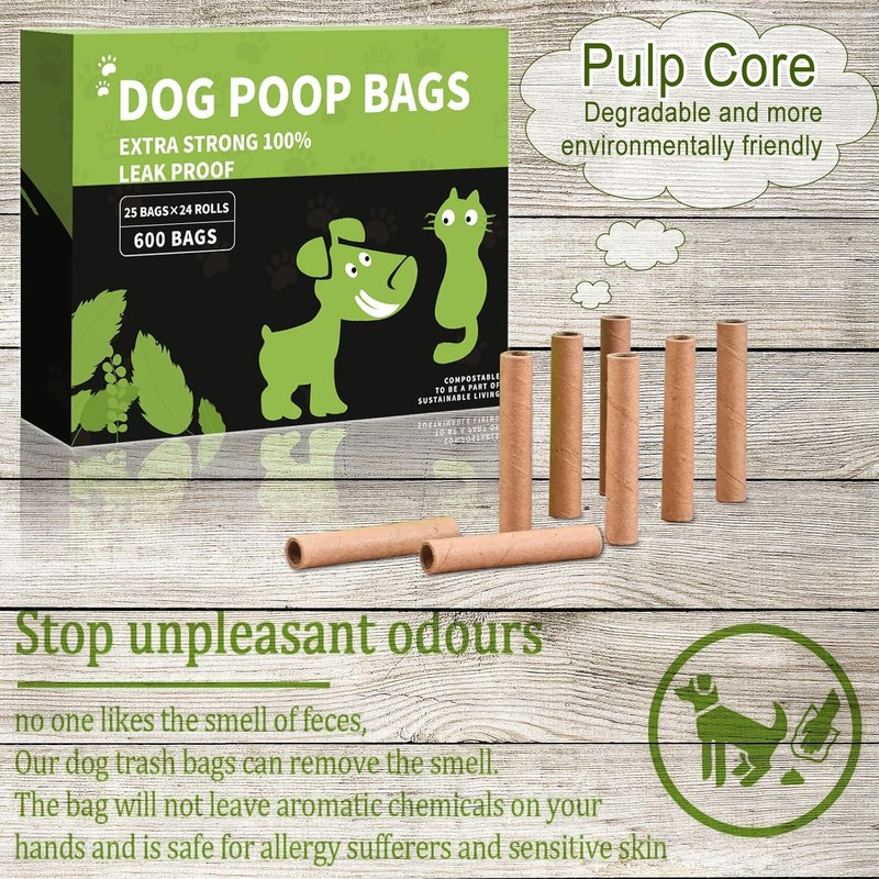 NCKIHRKK 600 Pezzi Sacchetti Cane Cacca, a base di Amido