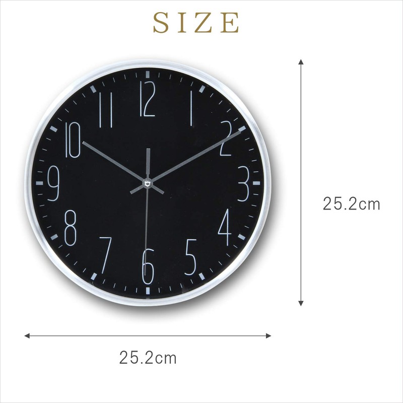 Fuji Boeki 99584 Wall Clock, Diameter 9.8 inches (25 cm),
