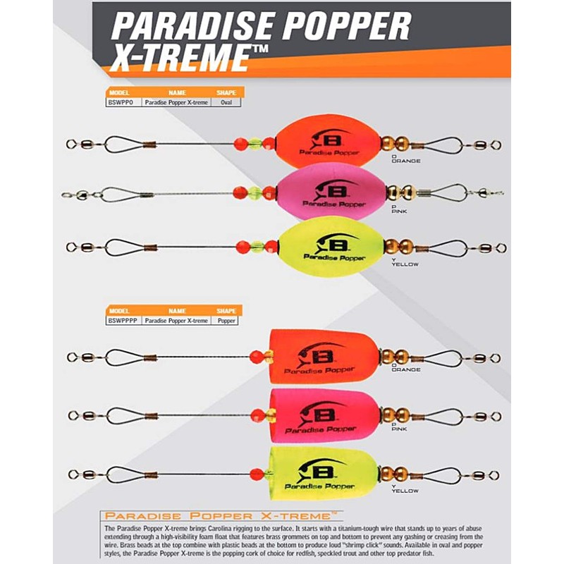 Bomber Salt Water Paradise Popper Xtreme Jigs, Oval Orange