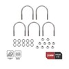 DOJA INDUSTRIAL U Bracket Screws M6 Pack of 5 Dimensions: