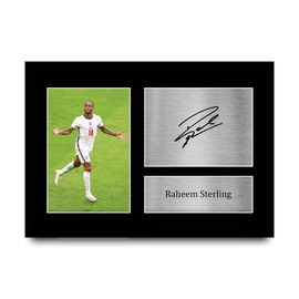 HWC Trading A4 Raheem Sterling England Gifts Printed Signed Autograph Picture for Football Fans and Supporters