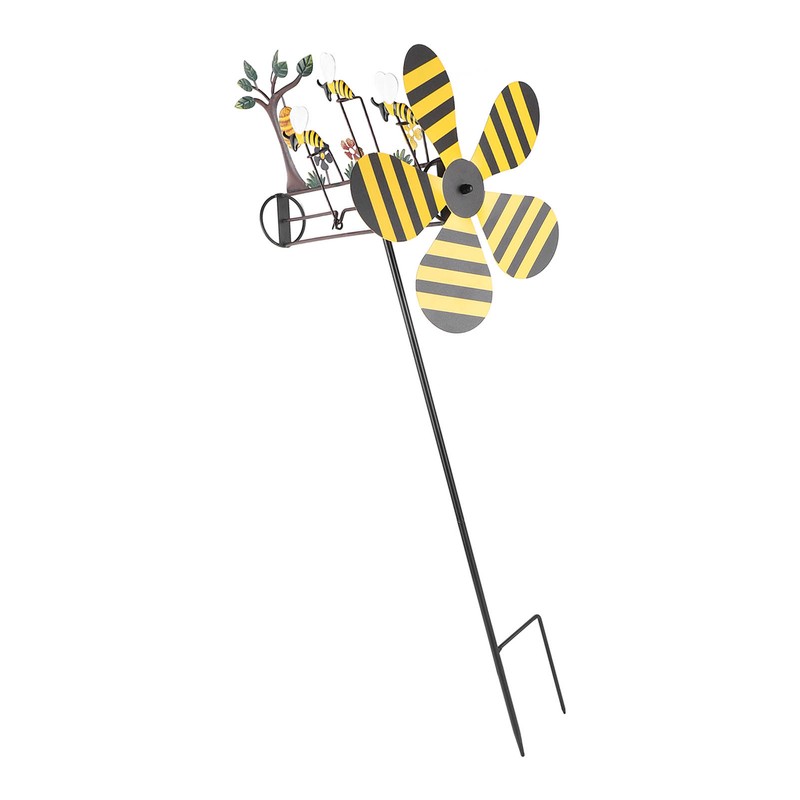 Three Little Bees Windmill Lovely Decorative Metal Bees Windmill for