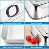 HaSteeL Rectangular Basting Cover, Stainless Steel Cheese Melting Dome Steaming