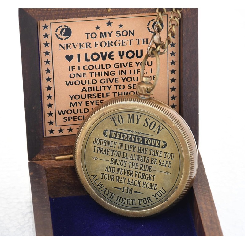 Brass Compass, Gift for Son, Antique Compass to My Son