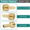 Brass Pipe Adapter, 12 Pieces 8 mm Barb x 3/4