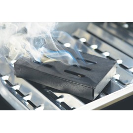 RCK Sales Gas Grill Cast Iron Wood Chip Smoker Box with Lid 8.25" x 5.25" x 1.5"