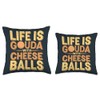 Cheese Ball Pun Cheese Balls Throw Pillow