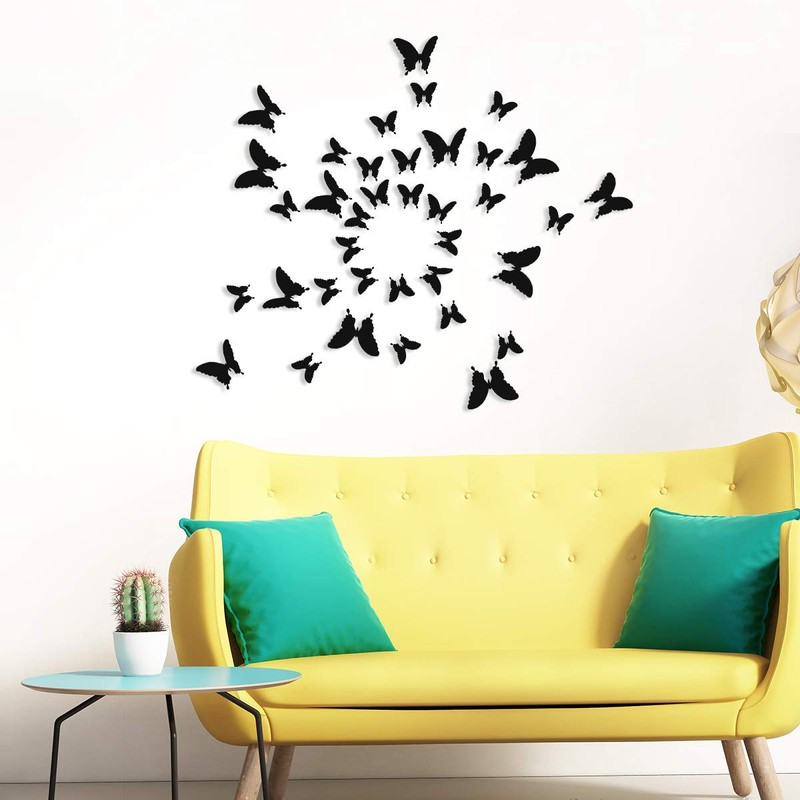 Wandkings Wall Decoration Butterflies 3-D Style Set of 12 Lilac