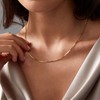 Gold Necklace for Women Dainty Simple 14K Gold Plated Paperclip