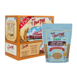 Bob's Red Mill Organic Quick Cooking Steel Cut Oats, 22oz (Pack of 1) - Non GMO, Whole Grain, Vegan, Kosher