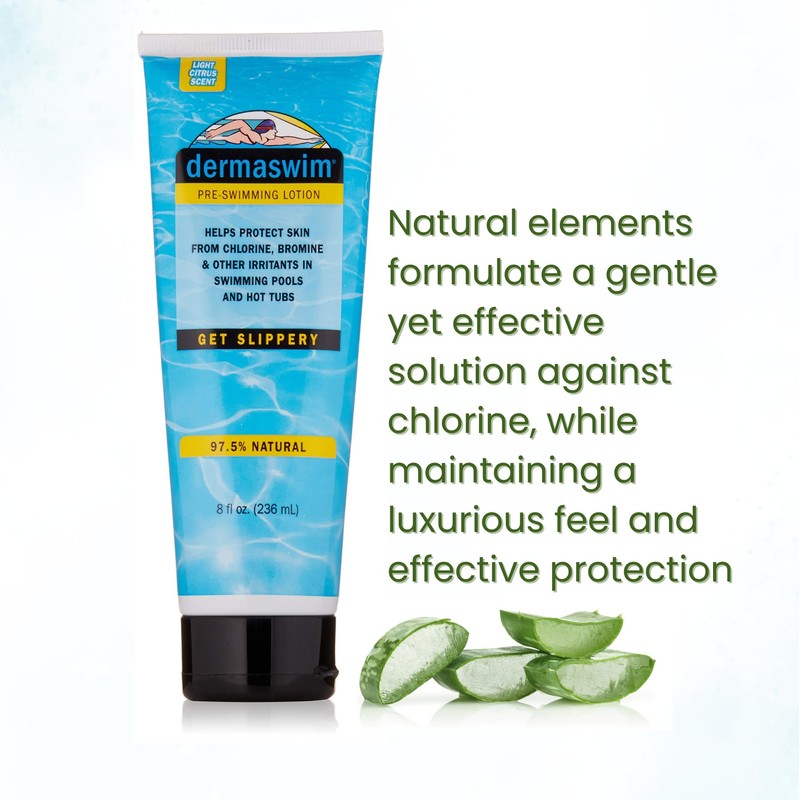 DERMASWIM Pre-Swim Lotion for Chlorine Protection – 8 fl oz