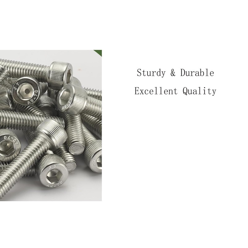 M6 Bolts, 20 Pcs Hex Socket Head Cap Screws Nuts