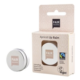 FAIR SQUARED Lip Balm Apricot 12 g Vegan Fair Trade Natural Cosmetics without Mineral Oil and Microplastics