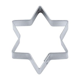 Staedter Tinplate 6 Pointed Star Cookie Cutter, 15 cm x 3 cm, Silver, 15 x 3 cm