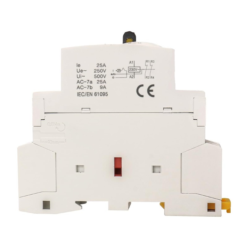 Baomain 220V AC 2-Pole Contactor, 25A 2NC Normally Closed, DIN
