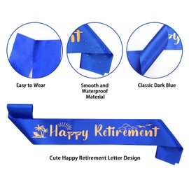 baotongle Happy Retirement Sash Retired Sash for Men Women Retirement Celebration Parties Gift