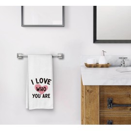 Dwept I Love You Valentines Day Kitchen Towels, Valentines Day Hand Towels, Love You Bathroom Kitchen Decor, I Love Who You are Dish Tea Towels for Kitchen, Wedding for Her Him