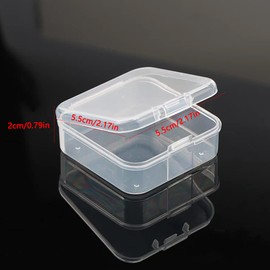 WYAN 12 Pack Square Clear Plastic Storage Containers Box with lids, for organizer Box Case for Beads,earplug, and More Small Items(5.5x5.5cm)