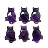 Bacatgem Natural Amethyst Owl Figurines Crystals and Healing Stones,Haped DIY