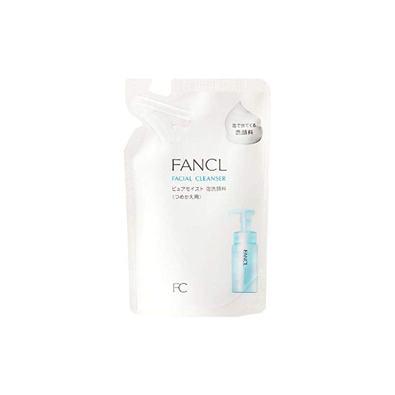 FANCL New Pure Moist Foaming Face Wash Refill, 4.6 fl