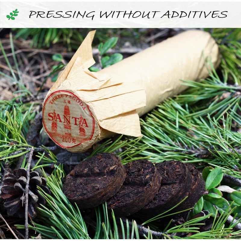 Three Pagodas - Puerh Tea in Bamboo Leaf Tube (80
