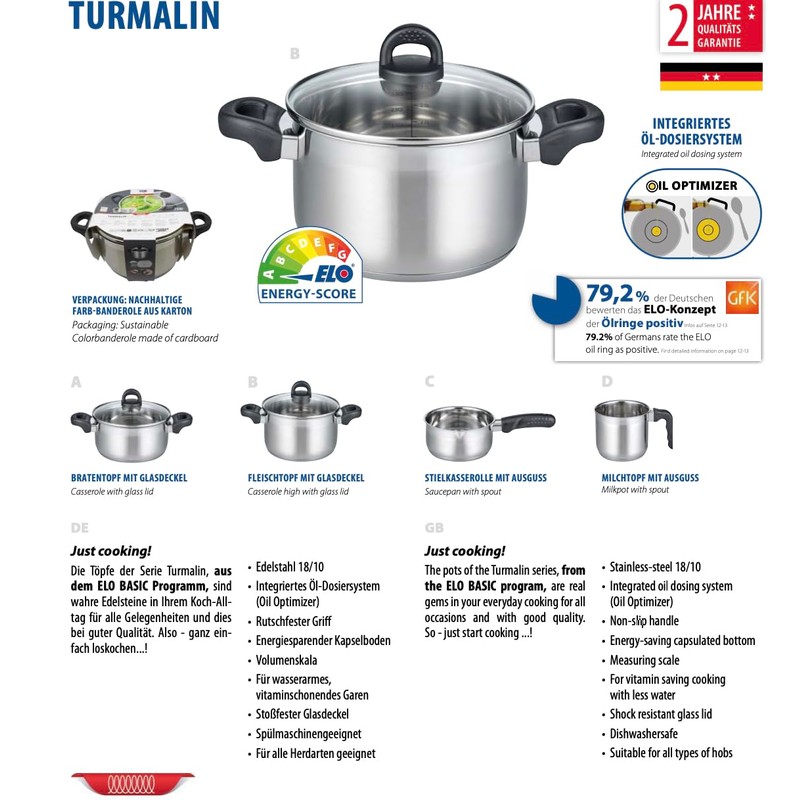 ELO Tourmaline Series 12814 Milk Pan 14 cm Induction Satin