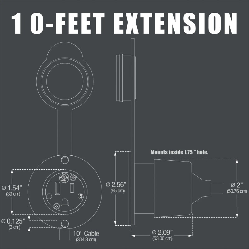 Journeyman-Pro 10 Foot 15 AMP 120V Shed Building Outdoor Power