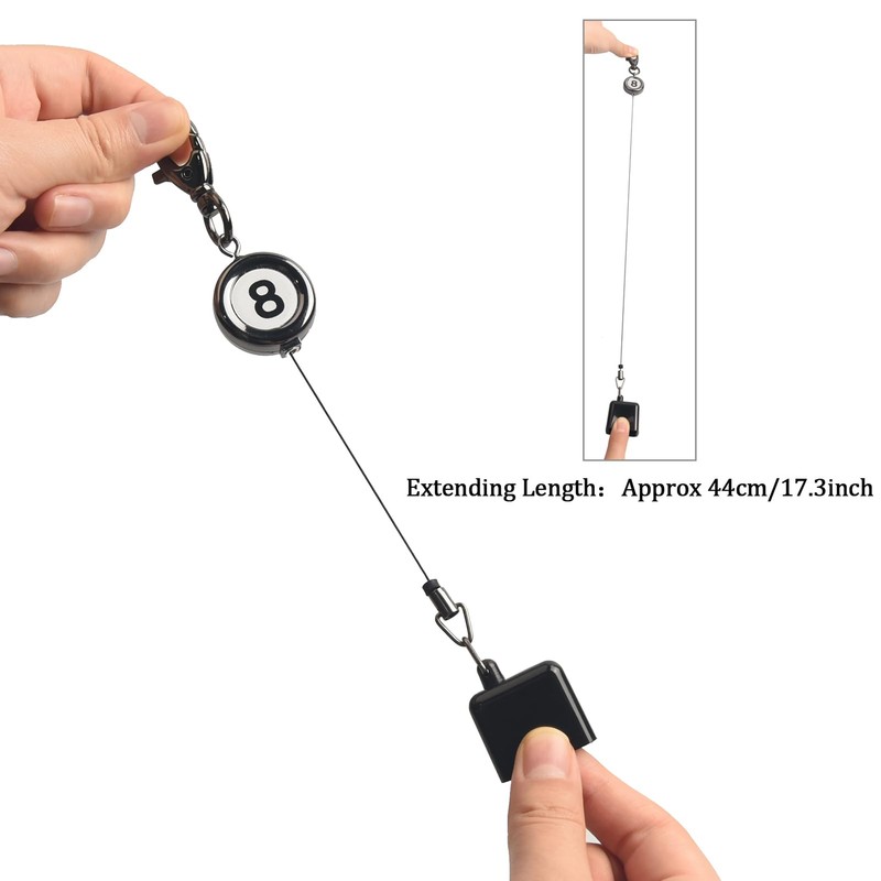 LAKE OF FIRE Billiard Chalk Holder，Pool Chalk Holder with Retractable