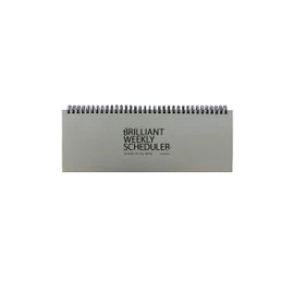 PAPERIAN Brilliant Weekly Scheduler - Wirebound Undated Weekly Planner Pad Scheduler (Gray)