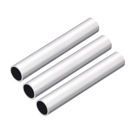 sourcing map 6063 Aluminum Round Tube, 16mm OD 13mm Inner Dia 100mm Length Pipe Tubing for Industry DIY Projects, 3 Pcs
