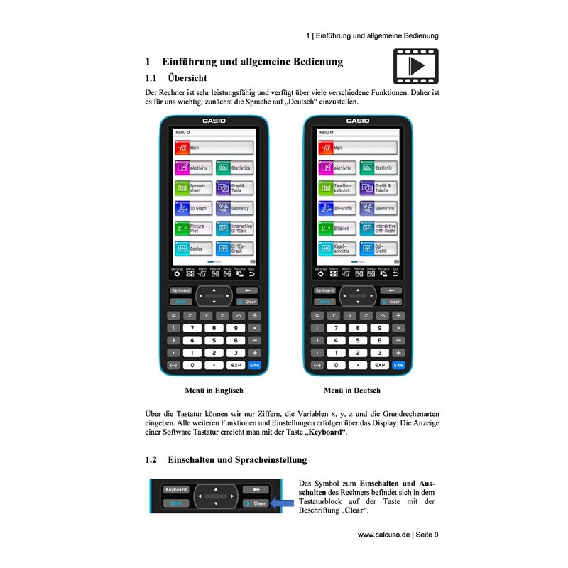 CALCUSO Professional Book Compatible with Calculator Casio Classpad II (fx-CP400)