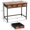 Furologee Computer Desk with 2 Fabric Drawers, 36 Inch Small