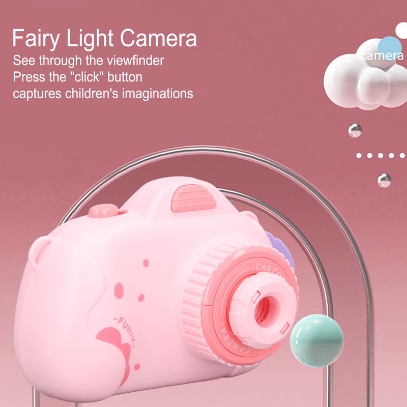 Kids Music Camera Pink Cute Adjustable Puzzle Kids Cartoon Projection