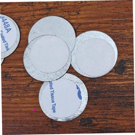 Ipetboom 100pcs Round Eyeshadow Sticker Iron Plates Double-sided Sheet Iron Makeup Tool Case Pad Bottom Sheets