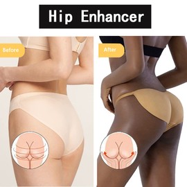 Benuomi Butt Lifting Panties Seamless Butt Pads for Bigger Butt Padded Underwear for Women Adjustable Butt Lifting Shapewear Beige