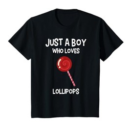 Kids Lollipop Shirt Boy's Funny Lollipop Lover T-Shirt Gift T-Shirt
