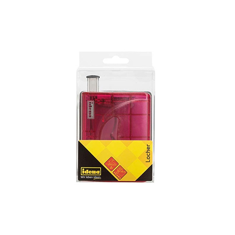 Idena 300751 hole punch with Paper guide, Translucent, 16 sheets,