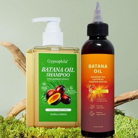 Gypsophila Batana Oil Shampoo &4 in 1 Batana Oil Hair Care Kit-Nourish, Repair,&Volumize for Healthy, Hydrated, & Smooth Hair - Specification: Batana Oil Shampoo &4 in 1 Batana Oil Kit