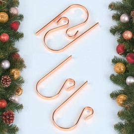 Christmas Stocking Holders for Fireplace 4 Pcs Xmas Stocking Hooks for Mantle Hanging Christmas Stockings (Rosegold)