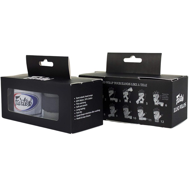 Fairtex HW2 Elastic Cotton Handwraps, 120' and 180" Full Length