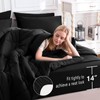 CozyLux Full Size Comforter Sets Black, 7 Pieces Bed in