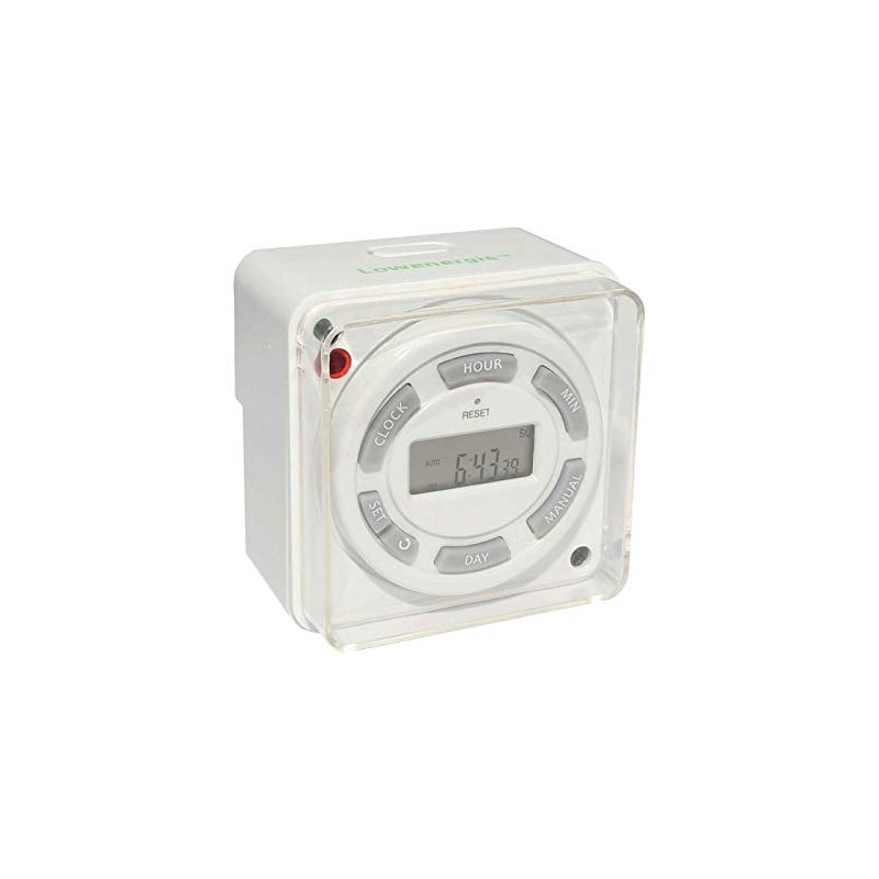 LOWENERGIE 12V DC Digital 7 Day Programmable Timer Switch 16A